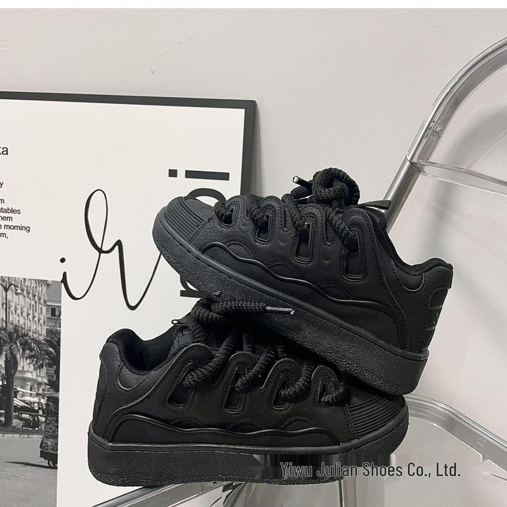 Unisex American High Street White Canvas Loafers - Trendy Spring Height-Increasing Casual Sneakers