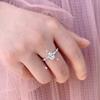 S925 Sterling Silver Color Ring for Women Natural Moissanite Gemstone Jewelry Anillos De Egg Shape Wedding Silver 925 Jewelry