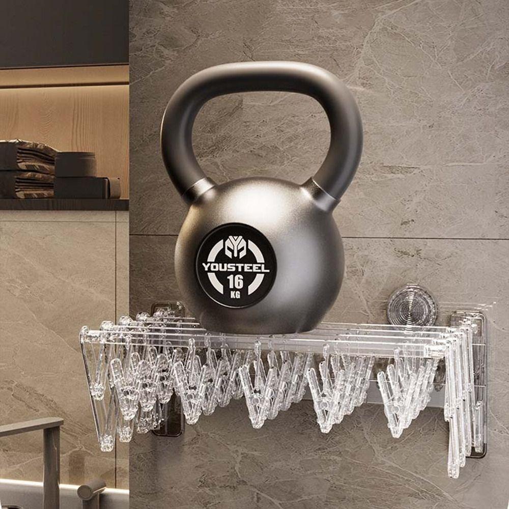 Retractable Gloves Towels Drying Rack Wall Mounted Clothes Hanger  Bathroom