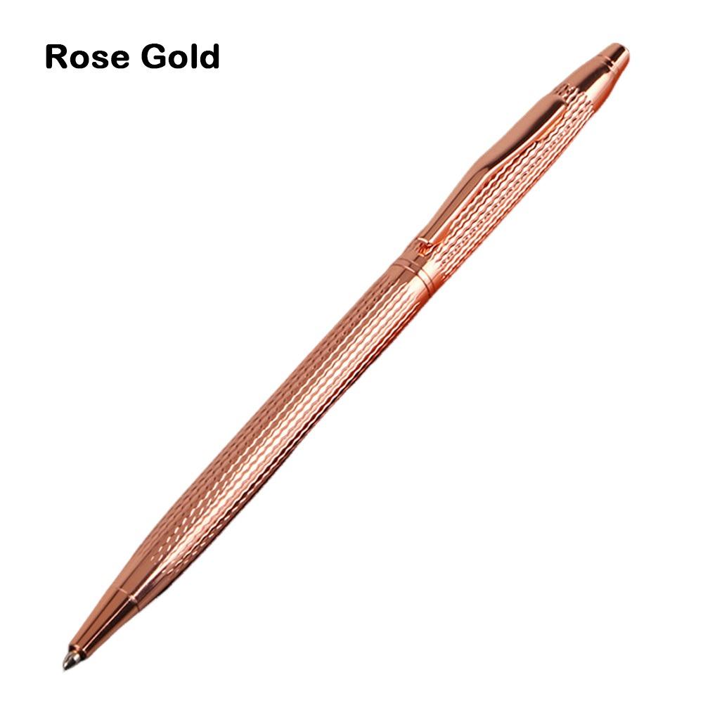 Light Luxury Metal Ballpoint Pen Brushed Wavy Pattern Twist Using Gel Pen Writing Pen School Office