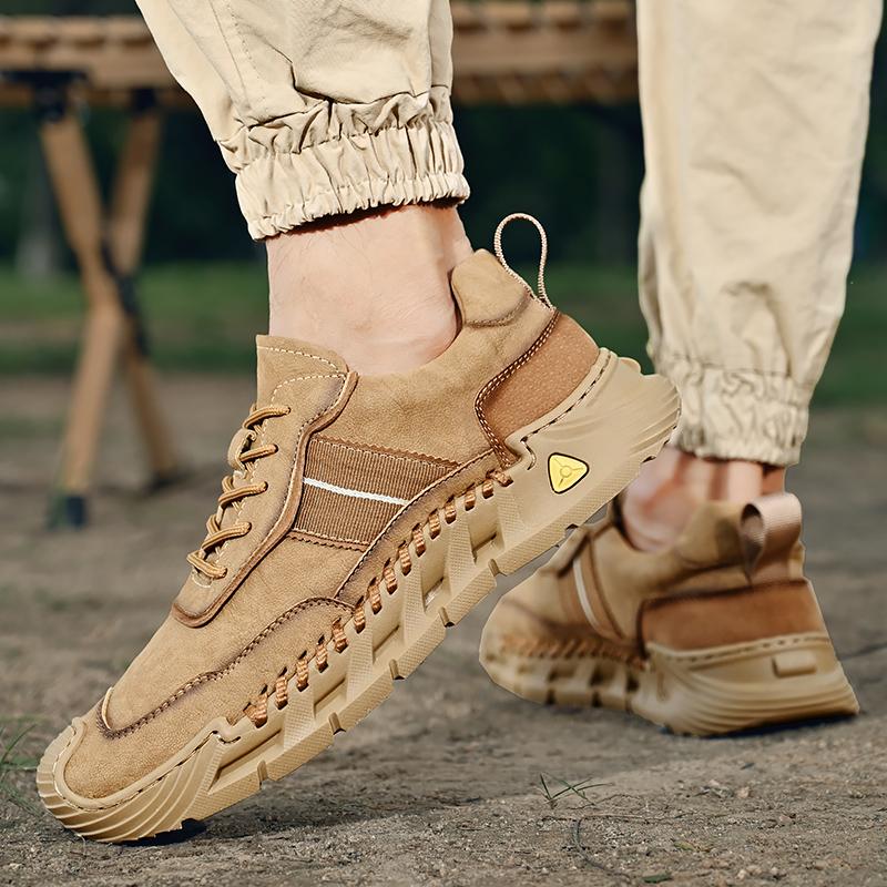 Fashion Men's Leather Casual Sneakers Outdoor Shoes