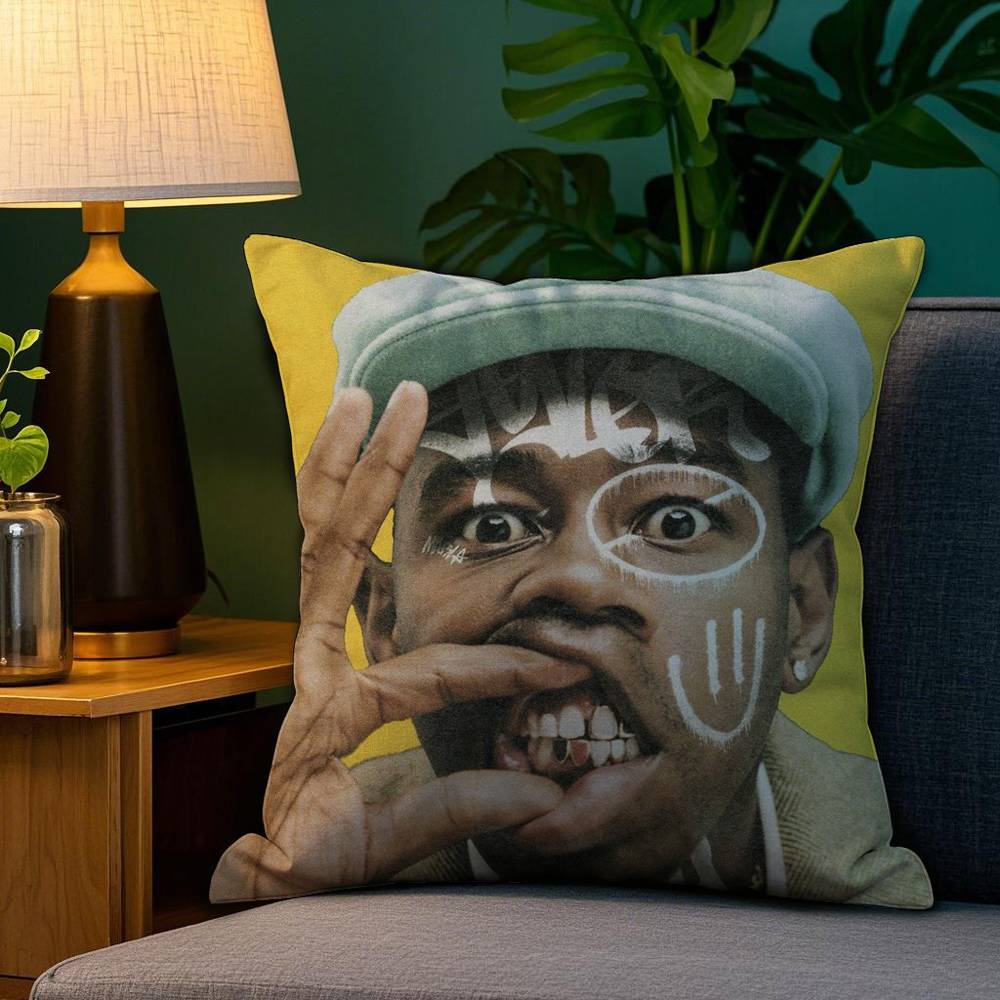 Rapper TTyler Creator Pillow Case Plush Fabric Soft Double Sided Print Sofa Cushion Cover Throw Pillow Covers
