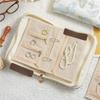 Luxury Jewelry Organizer Book Case Zipper Travel Velvet Storage Bag for Rings Earrings Necklaces