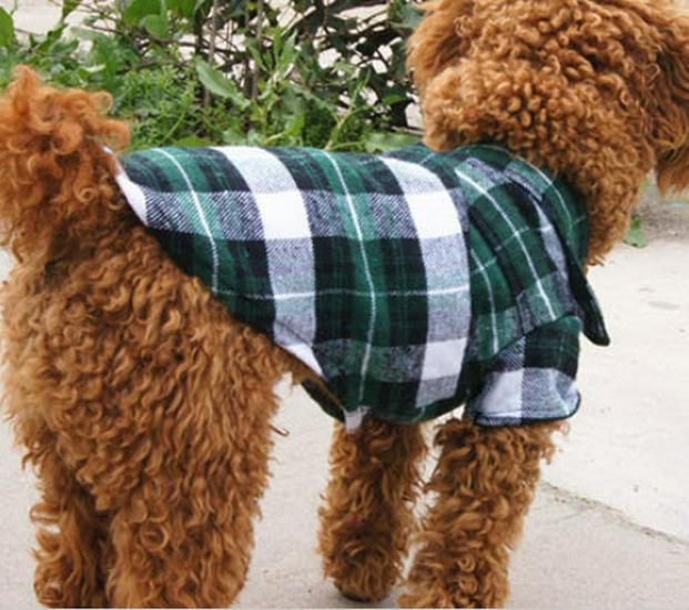 

Plaid Snap Button Shirt for Dogs – Comfortable Spring/Summer Pet Apparel for Puppies, Teddy Breeds. Small (S)
