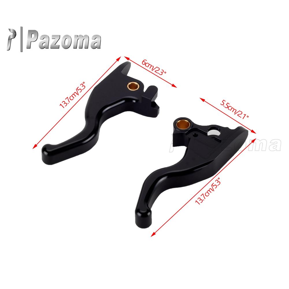 Chrome/Black CNC Aluminum Edge Cut Hand Control Lever Kit Brake Clutch Levers 2 Finger 5.3" for Softail Breakout