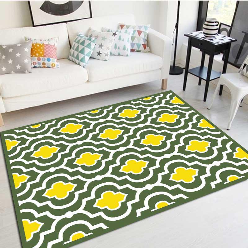 Tištěný koberec Severský obývací pokoj Ložnice Koberec k posteli Vstup do ložnice Protiskluzová podložka na podlahu Rohožka