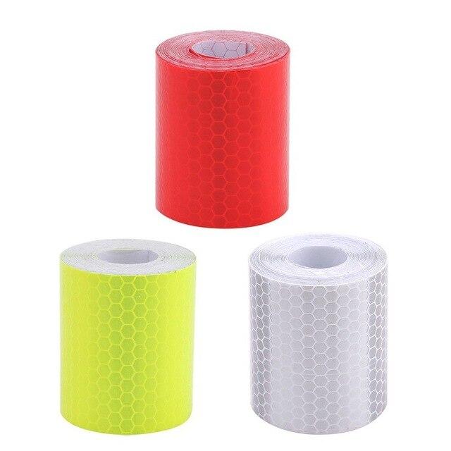 100cm 5cm Warning Light Reflector Protective Sticker Warning Tape Reflective Film Car Safety Mark Reflective Strip Stickers
