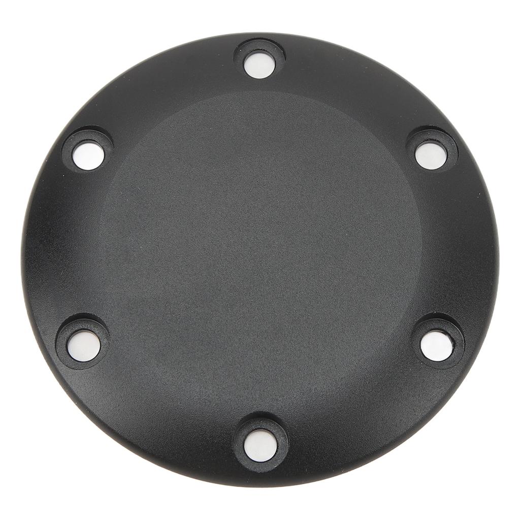 6 Holes Steering Wheel Horn Cover Aluminum Black Easy Installation Universal Fit for Most Cars