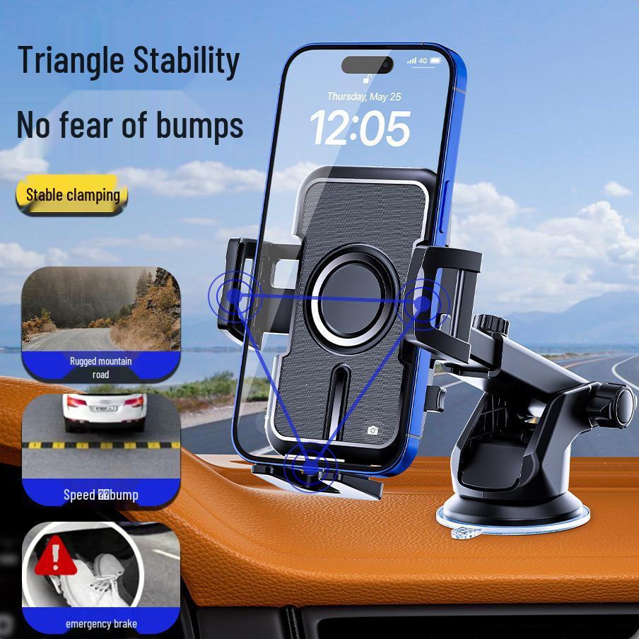 Telescopic Car Phone Holder with Suction Cup & Air Vent Mount