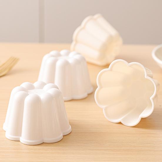 4Pcs Miniature Flower Shaped Pudding Tart Molds Non-Stick Pan Set for Bread Cake Pie Baking Mold Kit for Home Kitchen Outdoor Travel Restaurant