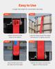 Winch Straps, 4" X 30', 6000 Lbs Load Capacity, 18000 Lbs Breaking Strength, Truck Straps with Flat Hook, Flatbed Tie Downs Cargo Control for
