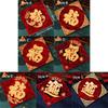 Traditional Blessing Door Sticker Chinese Style Fortune Window Flower  For Chinese New Year
