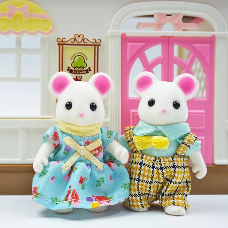 Simulation Wald Rentier Familie Puppe Puppenhaus Figuren Möbel Set DIY Spielset Spielen Haus Mädchen Spielzeug Zubehör Weihnachten Geschenke