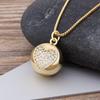 Nidin Fashion Charm Our Lady of Guadalupe Pendant Copper Zircon Virgin Mary Ball Choker For Women Best Wedding Party Jewelry