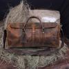 Vintage Genuine Full Grain Leather Duffel Bag Handmade Leather Weekender Bag Travel Duffel for Men Overnight Bag Carry on Bag Christmas Gift