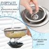 Wholesale Kitchen Sink Strainers with Handle Stopper Sink Drain Basket Stainless Steel Mesh Filter Waste Hole Trap Strainer