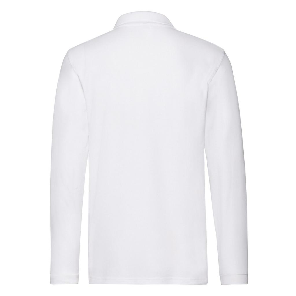 Fruit Of The Loom Mens Premium Plain Long-Sleeved Polo Shirt
