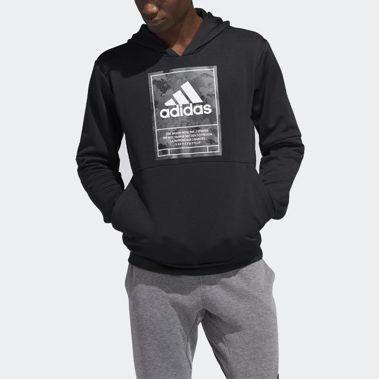 Adidas Sweatshirts Men's Black Hooded Moderate Regular GE5519