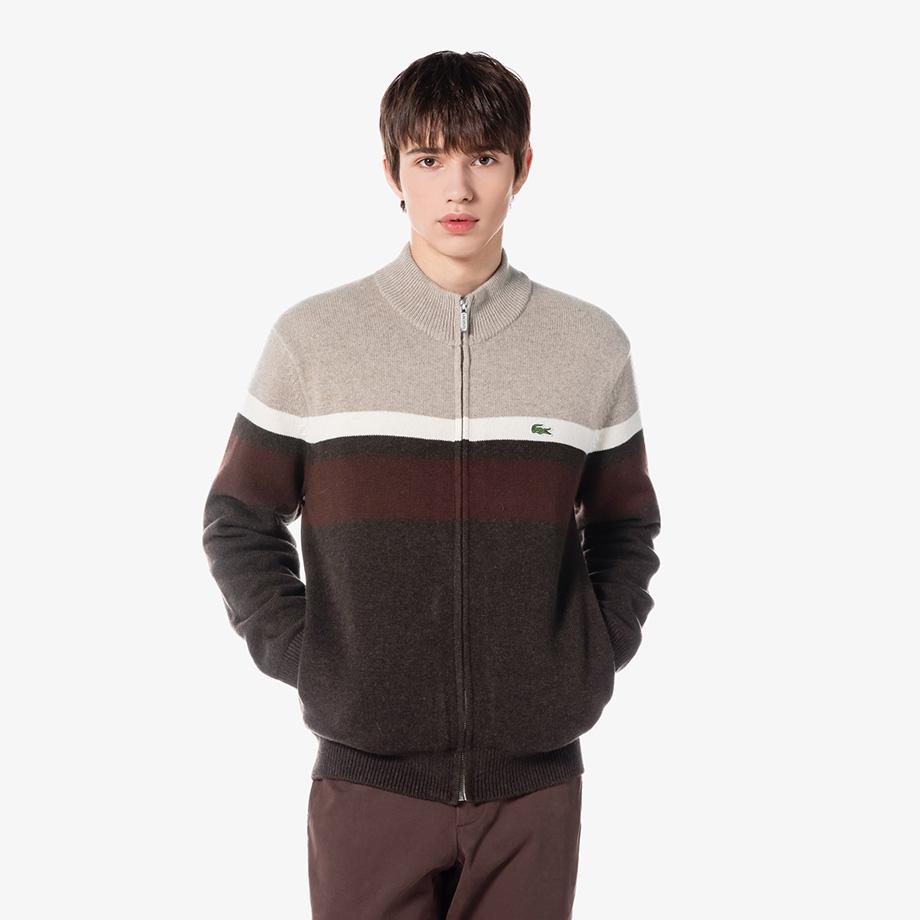 Lacoste Men's High-Neck Color-Block Cardigan AH701E-54NSHI