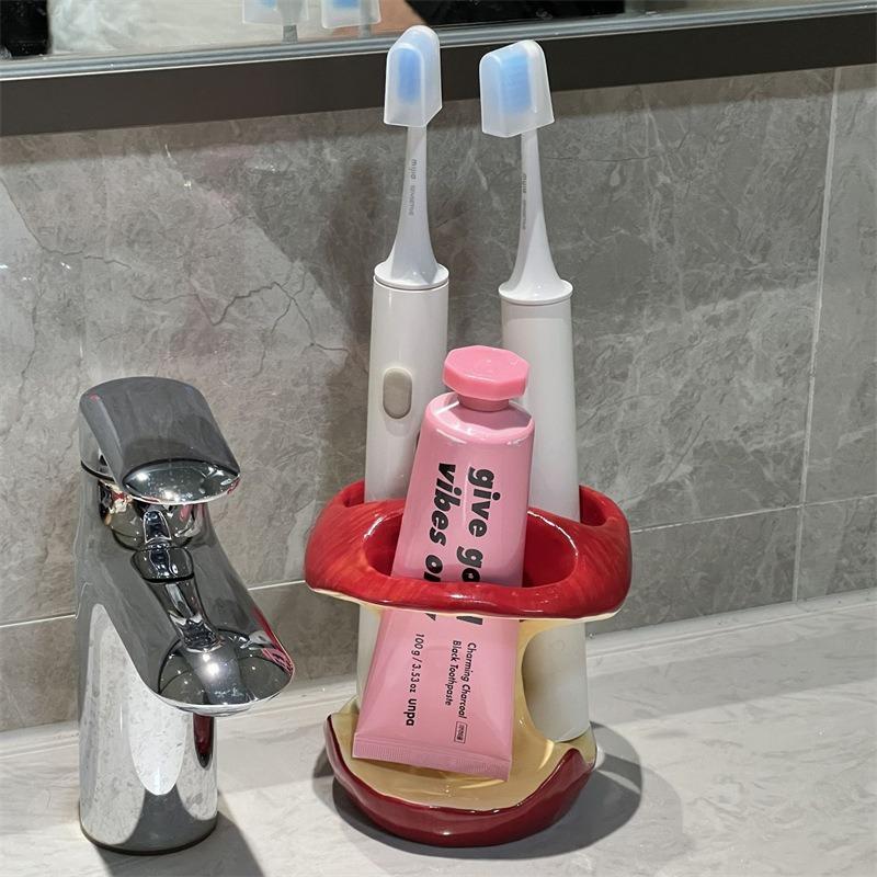 High Aesthetic Apple Electric Toothbrush Holder, Plastic Base, Bathroom Toothpaste, Toiletries, Creative Storage Rack Bracket