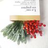 12PCS Christmas Cuttings Table Centerpieces Snowfall Berry Design Christmas Decorations Snow Scene Design Home Decor Winter