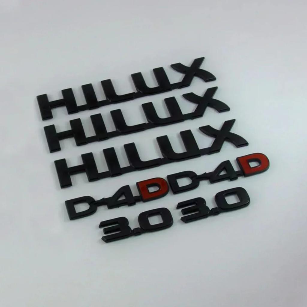 HILUX Letter Logo 3D Car Stickers for Toyota Hilux Body Modified Accessories Trunk Tail Rear Decoration Label Decals