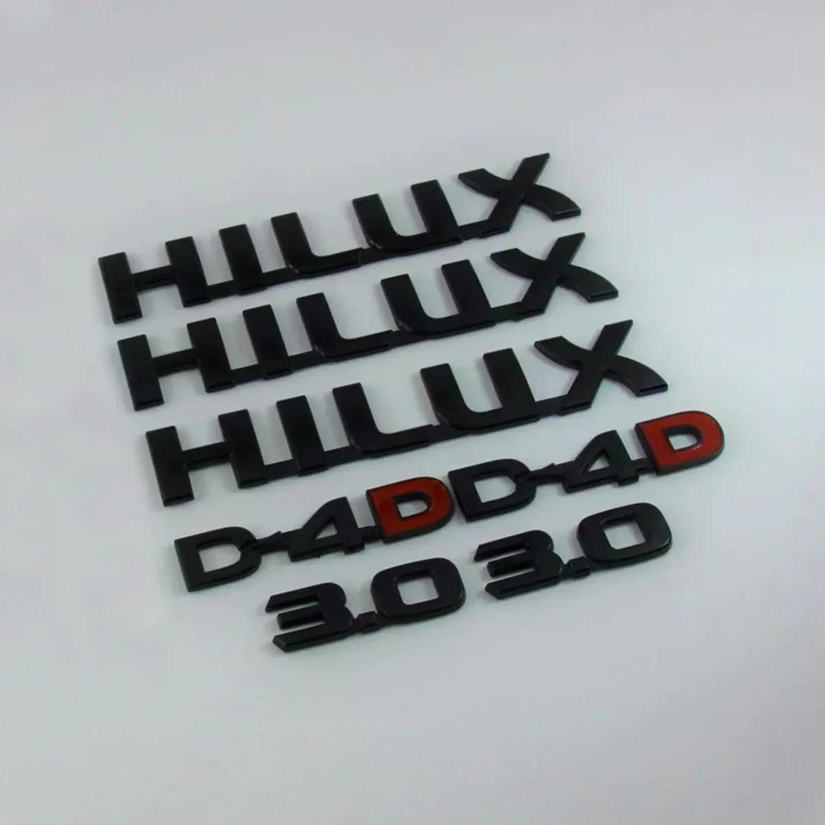 

HILUX Letter Logo 3D Car Stickers for Toyota Hilux Body Modified Accessories Trunk Tail Rear Decoration Label Decals