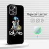 American Sally Face Retro Fashion Phone Case For iPhone 17 16 15 14 13 12 Plus Pro Max High-end Luxury Magsafe Sheepskin