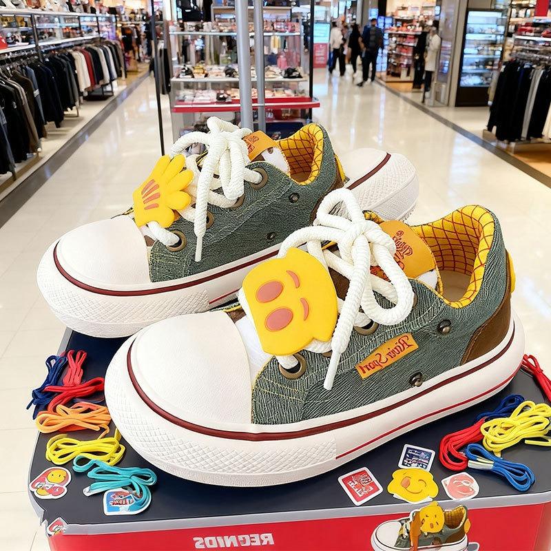 

Платформенные парусиновые туфли женские новые Guochao уродливо милые нишевые оригинальные ретро милые туфли на платформе с большой головой женские 40 синий