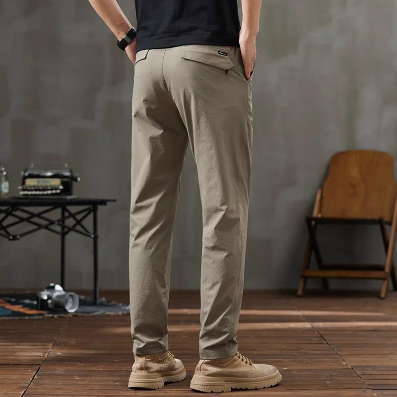 Men's Spring 2025 Stretch Straight-Leg Casual Pants - Summer Cool Feel