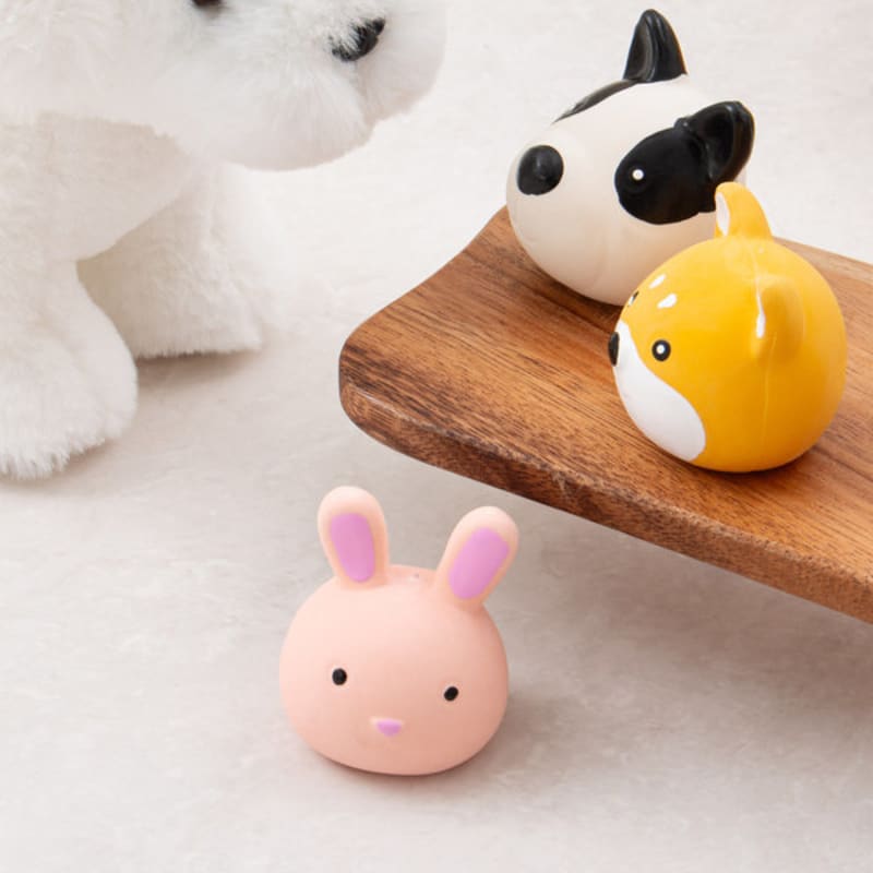 [Pet] Animal Face Latex Toy