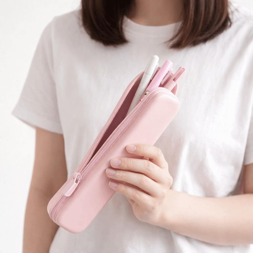 Multifunctional Silicone Pencil Case Zipper Stationery Storage Bag Fashion Pen Bag Friends