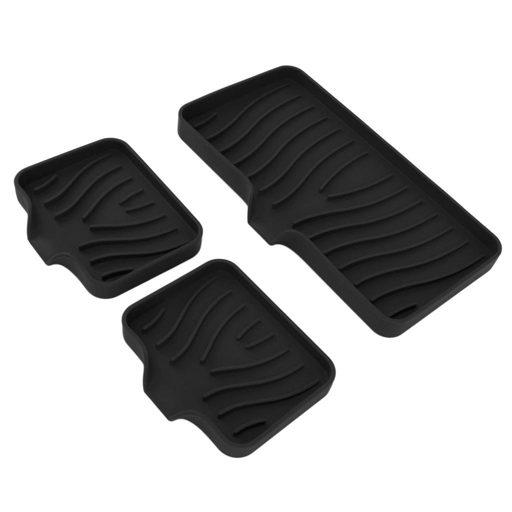 Kitchen Soap Tray Countertop Silicone Sink Deflector Sponge Holder for Bathroom Toilet