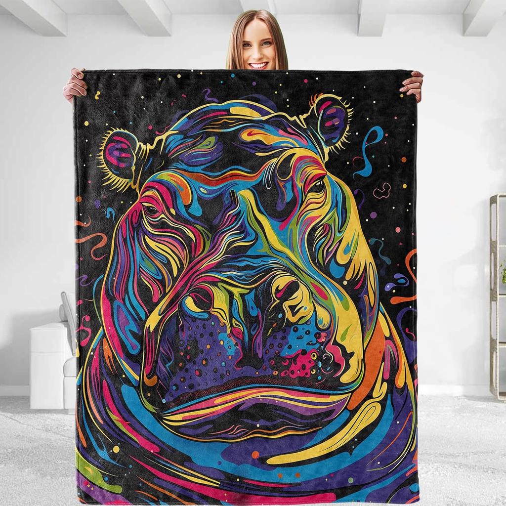 Funny Panda Throw BlanketUltra SoftLightweightWarmFuzzy AntiPilling Flannel Blanket for CouchOutdoorCute and Comfy Gift