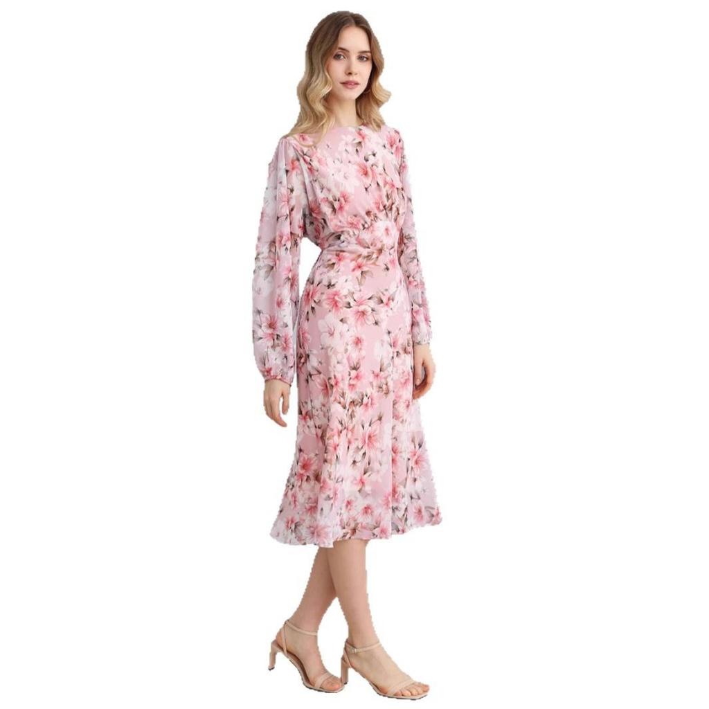 New European American Style French Design Printed Women's Casual Dress
