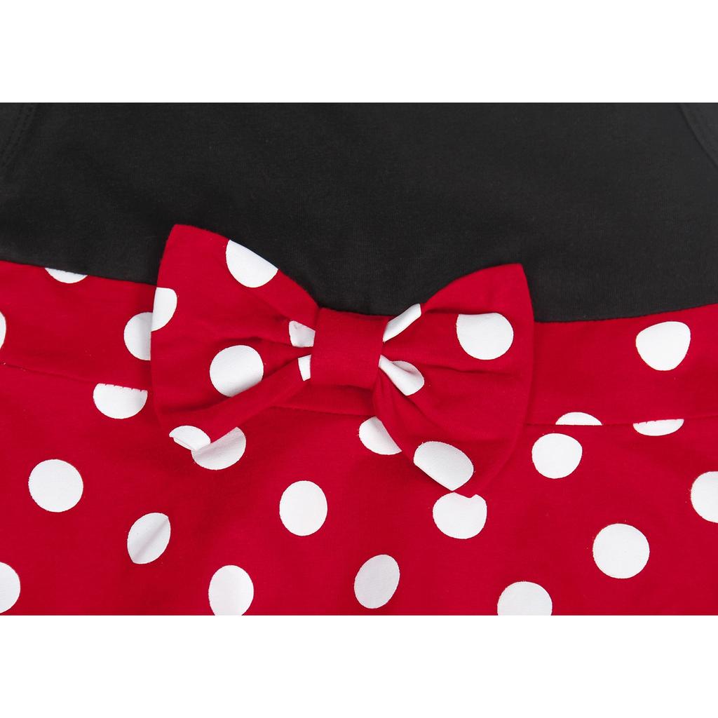 Kids Minnie Mouse Polka Dot Sleeveless Dress Red 110cm 3-4 Years
