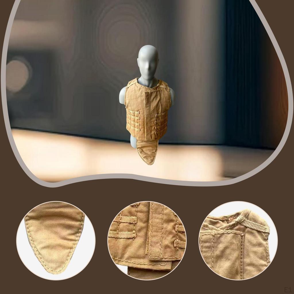 1/6 Action Figure Clothes 12 inch Male Clothing Costume Accessory Sand Colored Stylish