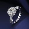 2026 Fashion Live Design Slightly Inlaid with Diamond Button Wall Plum Blossom Ring for Women