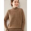 Retro Cable Knit Three-Ply Thickened Loose Pullover Sweater for Autumn and Winter