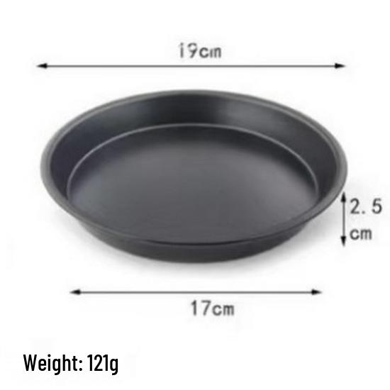 10-Inch Round Non-Stick Carbon Steel Pizza Pan Set (Black)