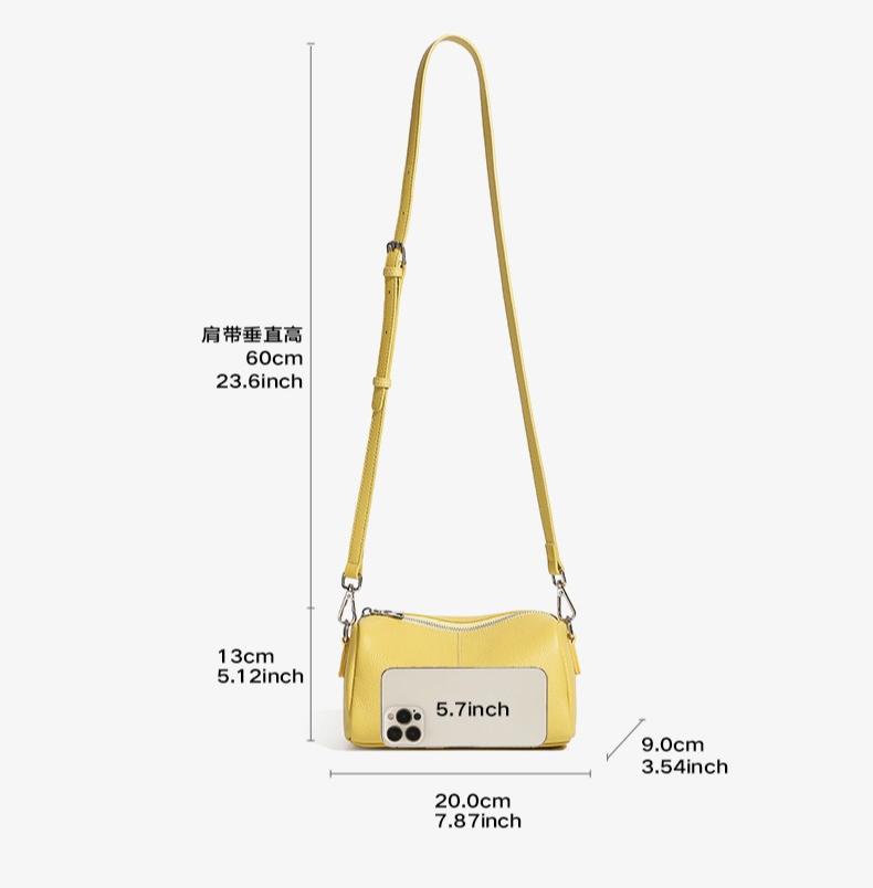 2026 Women's Pillow Bag Top Layer Soft Cowhide Leather Crossbody Purse Fashi Armpit Pocket Casual Commute Shoulder Small Bag