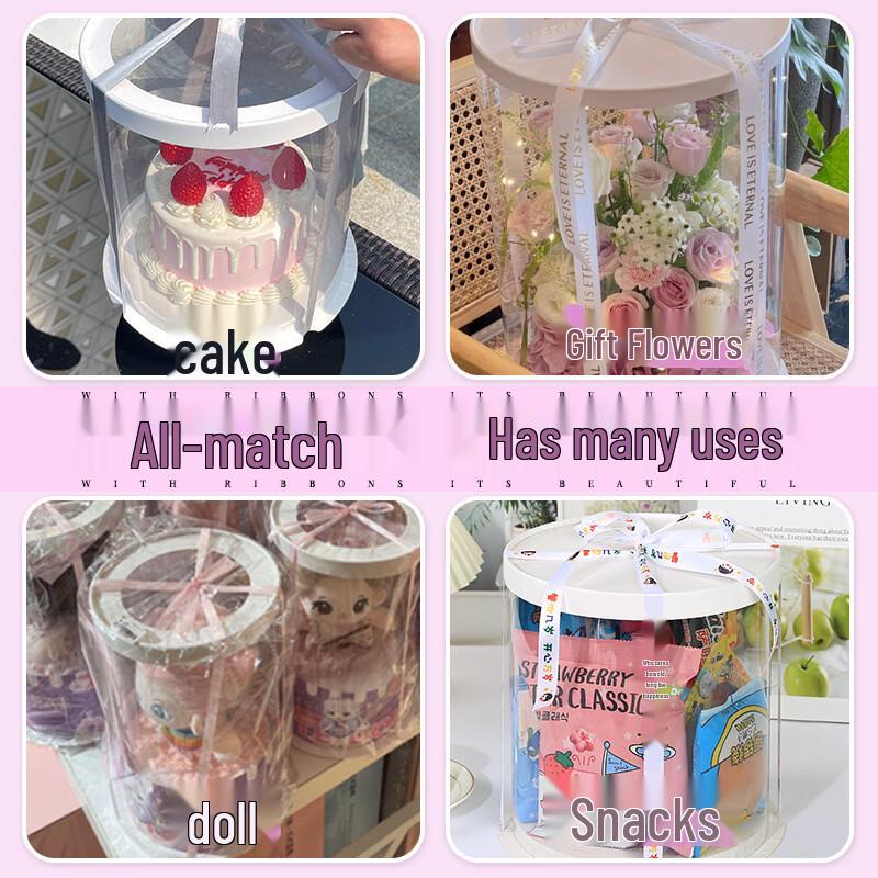 Transparent Round Cake & Gift Packaging Boxes