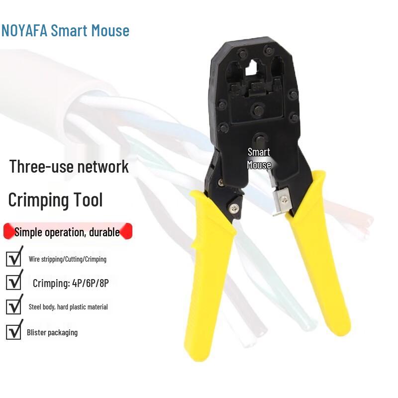 Professional Multi-function Network Cable Crimper for RJ45/RJ11 (8P/6P/4P)