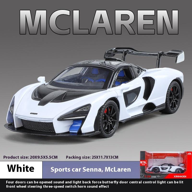 1/24 Scale Mclaren Senna Super Racing Car Alloy Diecast Model Car Adult Collectibles Sound & Light Hobby Holiday Gifts with Boyfriend