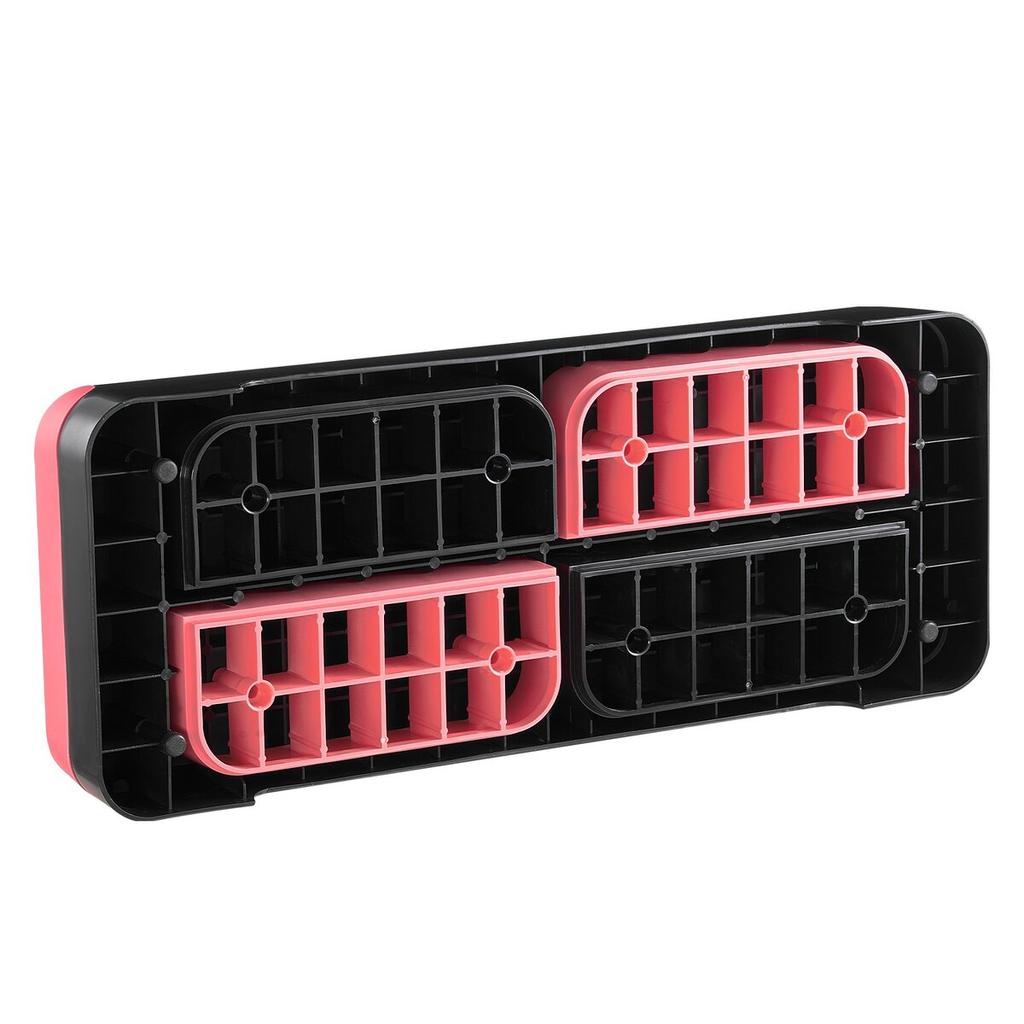 Aerobic Exercise Step Platform Adjustable Workout Stepper 4 Riser Red