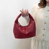 Fashi Pu Weave Bag Red Purse Underarm Bag Fashiable Crescent Mobile Phe Purse and Handbags For Women