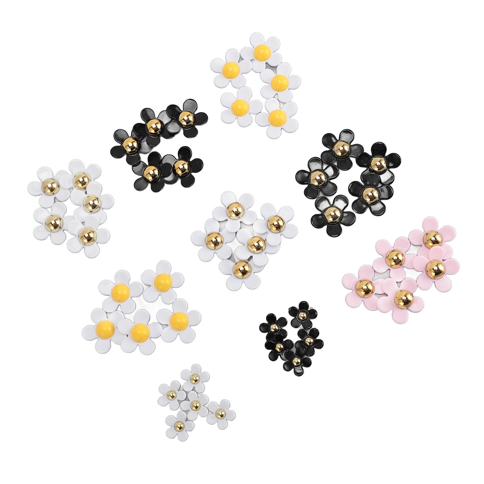 

45 шт. Плоские ромашки из АБС-пластика, украшения в виде ромашек для изготовления ювелирных изделий, скрапбуков