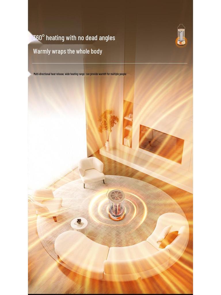 Compact Electric Birdcage Heater: Energy-Saving Fire Pit for Home & Office, Fast Tea Brewing & Efficient Heating