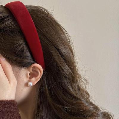 Damen-Breites Rotes Stirnband 2025 - Stilvolles & Modisches Haaraccessoire zum Gesichtswaschen & Haarestecken