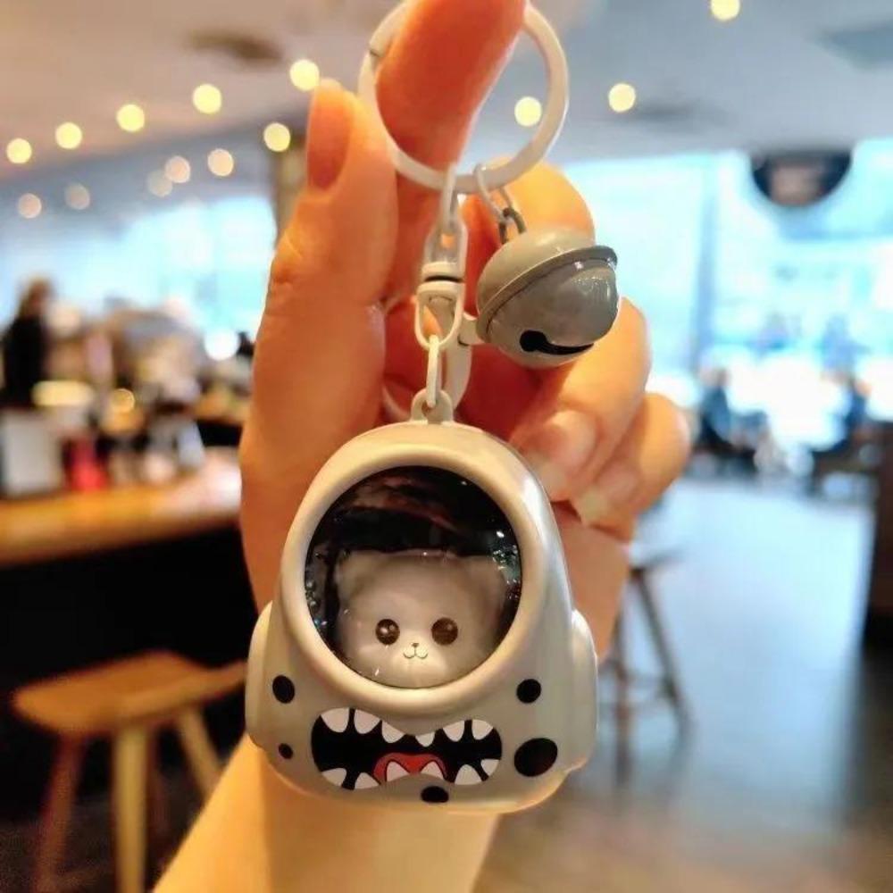 Knock Cute Bear Schoolbag Night Light Keychain Bag Pendant Internet Celebrity Atmosphere Light Keychain Car Keychain